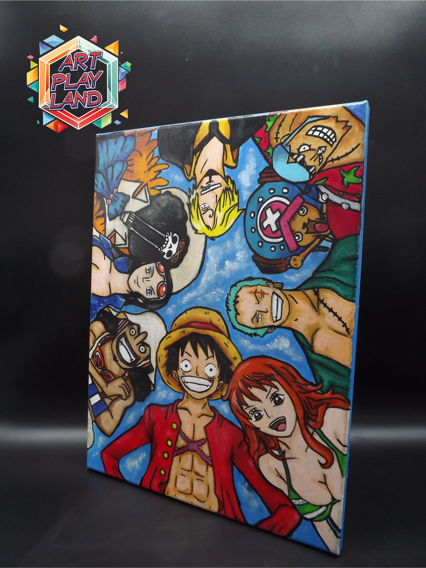 Quadro One Piece – Dipinto a Mano con Finitura Lucida (40x30 cm)