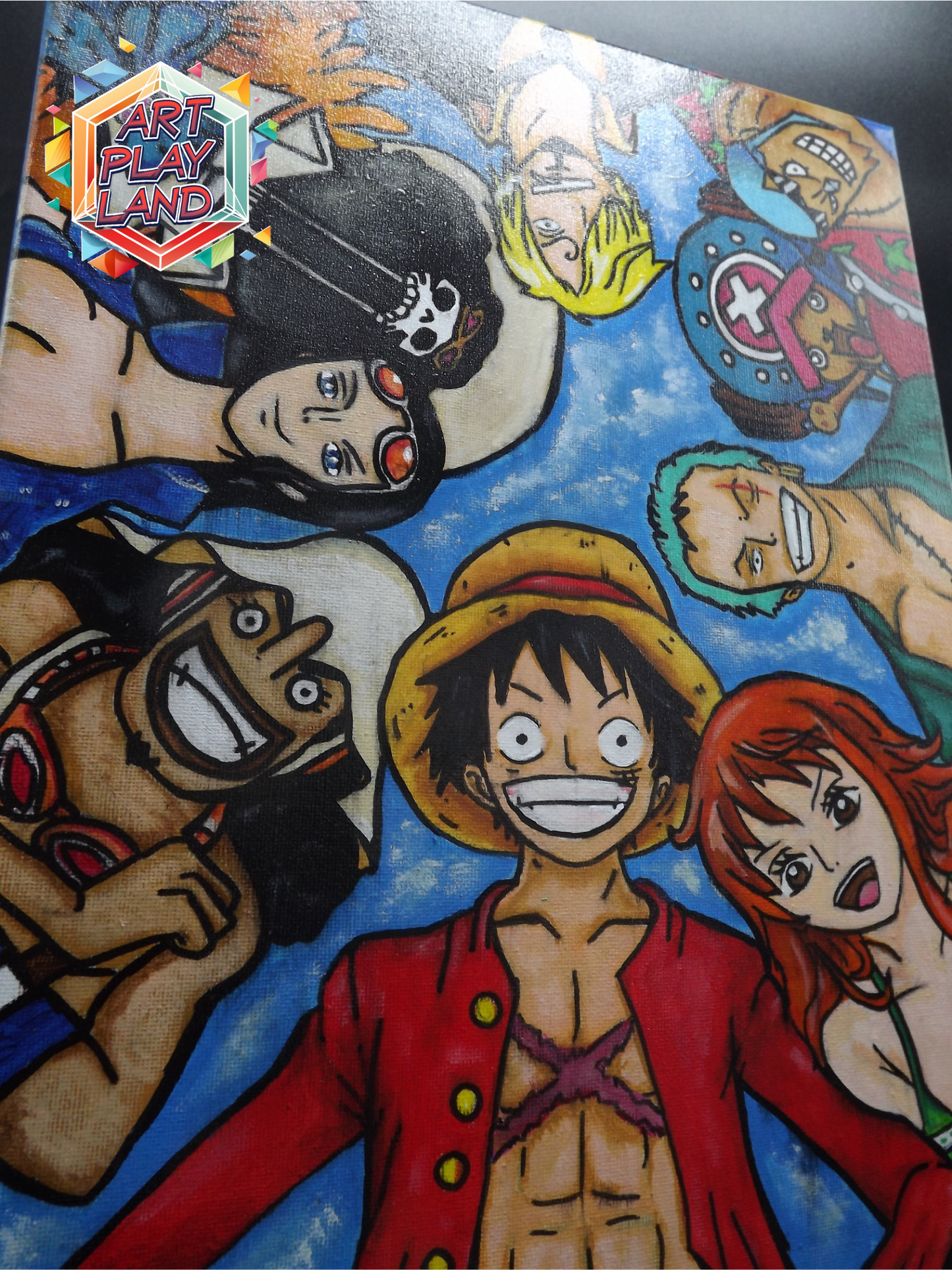 Quadro One Piece – Dipinto a Mano con Finitura Lucida (40x30 cm)