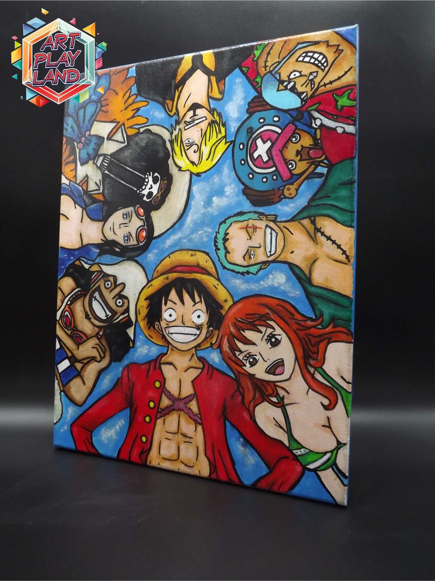 Quadro One Piece – Dipinto a Mano con Finitura Lucida (40x30 cm)