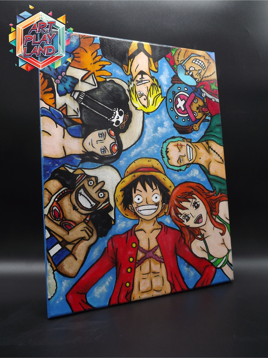 Quadro One Piece – Dipinto a Mano con Finitura Lucida (40x30 cm)